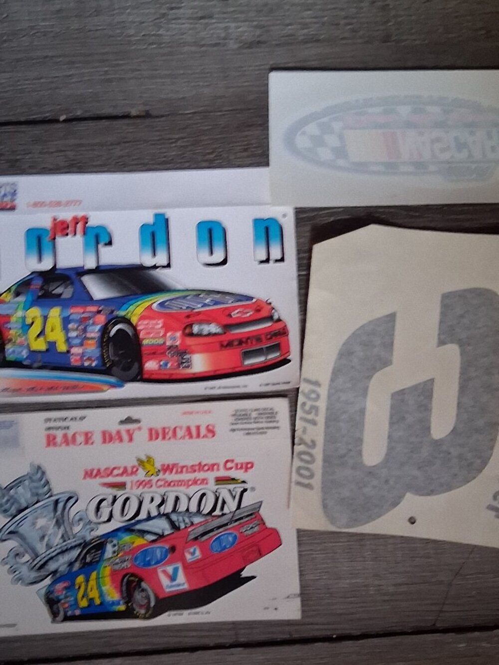 Jeff Gordon Dale Earnhardt  & NASCAR Decals Race Day Decals Vintage